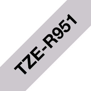 Brother TZE-R951 ruban d'étiquette Noir sur argent