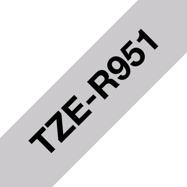 Brother TZE-R951 ruban d'étiquette Noir sur argent
