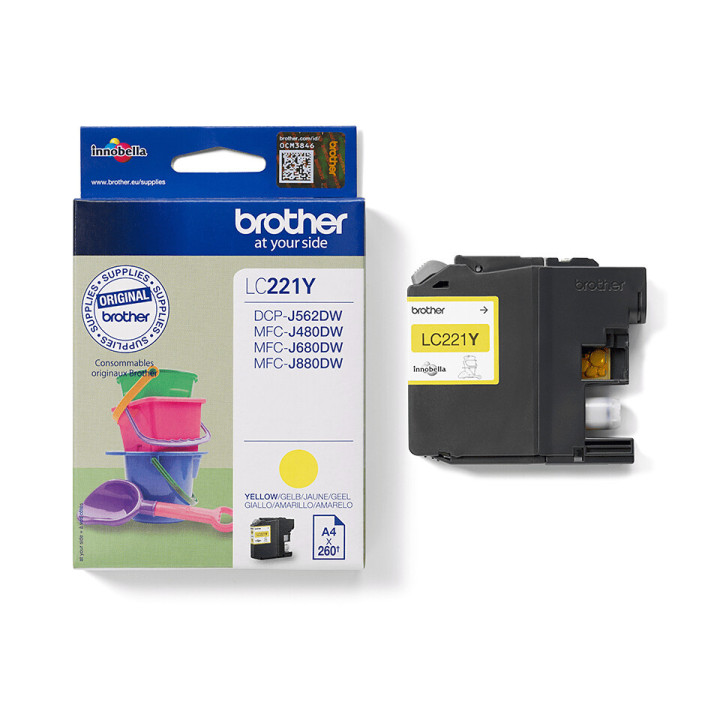 Brother LC221Y - Cartouche d'encre originale - Jaune