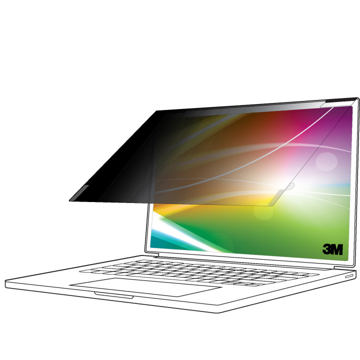 3M Filtre de confidentialité de l'écran lumineux pour ordinateur portable plein écran 14 po (355 mm), 16:10, BP140W1E