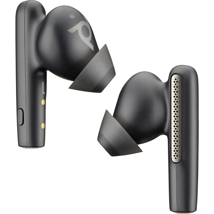 Poly Écouteurs noir charbon Voyager Free 60 UC M +adaptateur USB-C BT700 + étui de charge de base