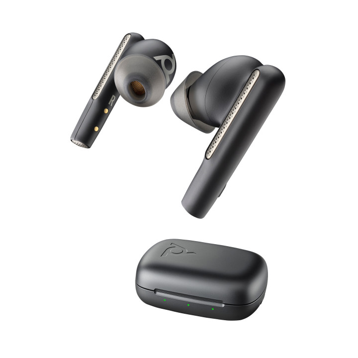 Poly Écouteurs noir charbon Voyager Free 60 UC M +adaptateur USB-C BT700 + étui de charge de base