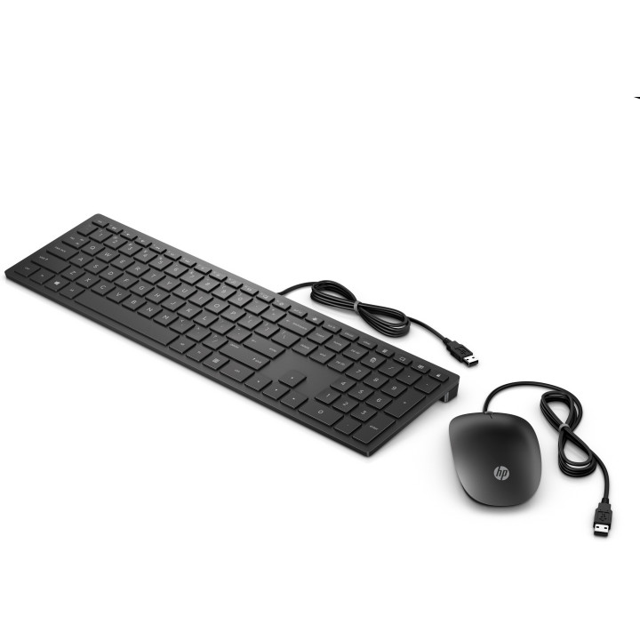 HP PAV WIREDCOMBO KEYBOARD 400 FR clavier Souris incluse Bureau USB Noir
