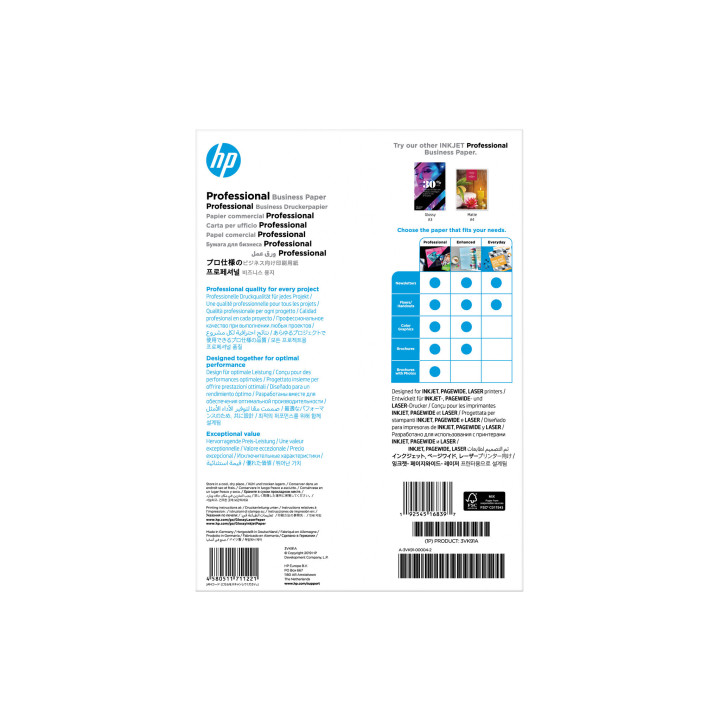 HP Papier Professional Business, brillant, 180 g/m2, A4 (210 x 297 mm), 150 feuilles