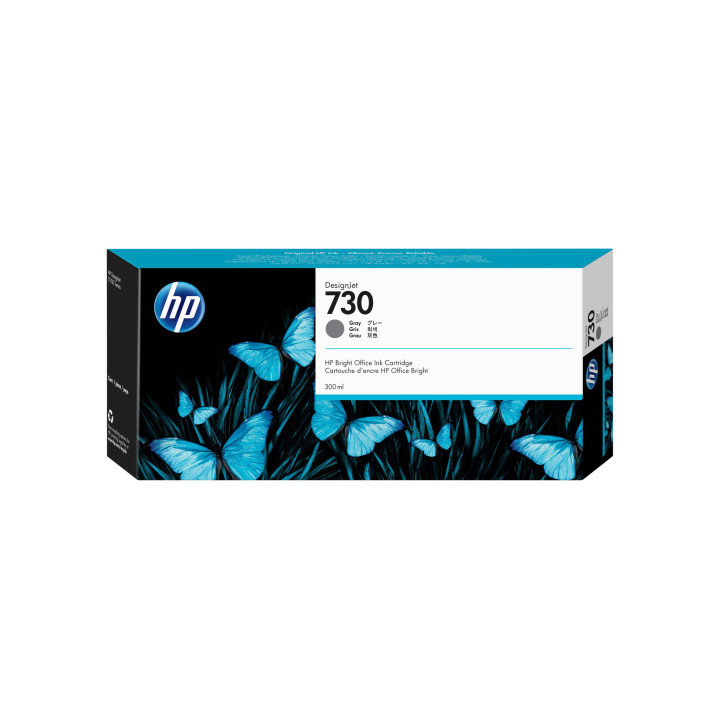 HP Cartouche d’encre 730 DesignJet gris, 300 ml