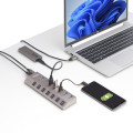 StarTech.com Hub USB-C avec Auto-Alimenté à 7 Ports - Hub USB Type C vers USB-A pour PC de Bureau/Portable - Hub USB 3.0 5Gbp
