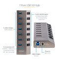 StarTech.com Hub USB-C avec Auto-Alimenté à 7 Ports - Hub USB Type C vers USB-A pour PC de Bureau/Portable - Hub USB 3.0 5Gbp