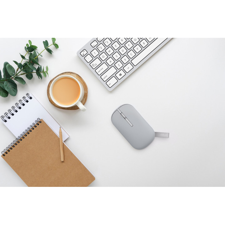 ASUS Marshmallow Mouse MD100 souris Bureau Ambidextre RF sans fil + Bluetooth Optique 1600 DPI