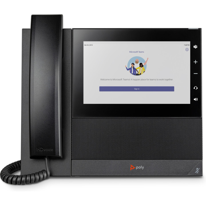 Poly Téléphone multimédia professionnel CCX 600 pour Microsoft Teams et compatible PoE