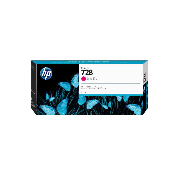 HP 728 DesignJet cartouche d'encre magenta, 300 ml