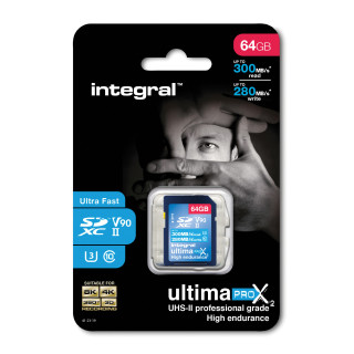 Integral UltimaPro X2 INSDX64G-300/280U2 mémoire flash 64 Go UHS-II