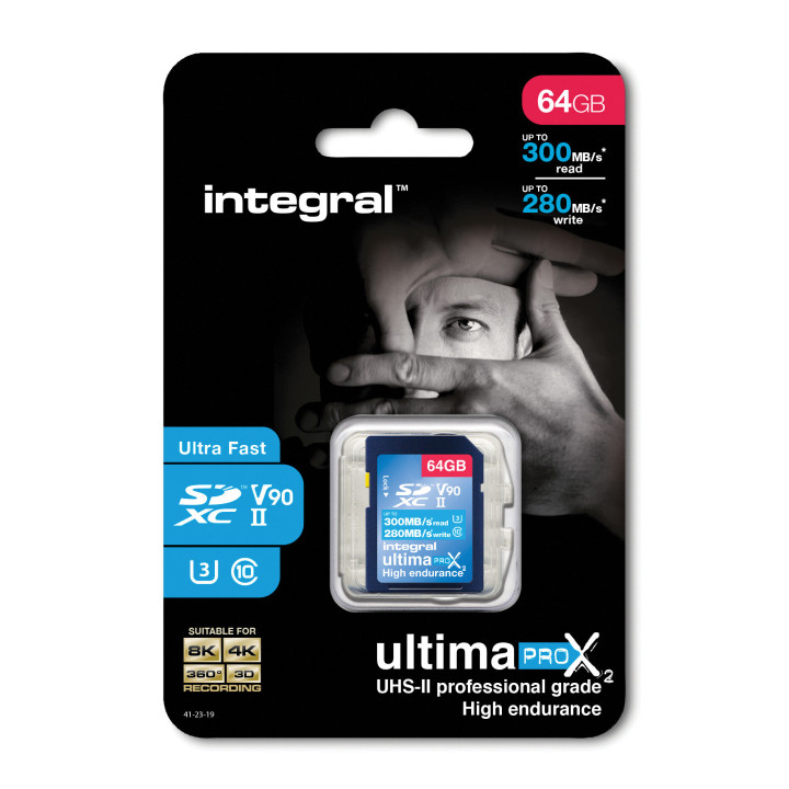 Integral UltimaPro X2 INSDX64G-300/280U2 mémoire flash 64 Go UHS-II