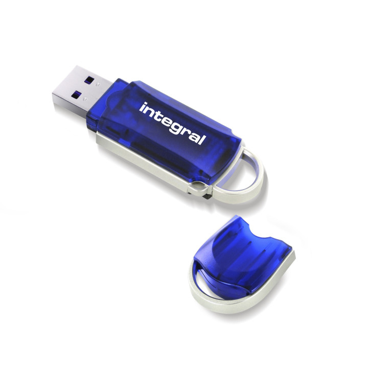 Integral INFD64GBCOU lecteur USB flash 64 Go USB Type-A 2.0 Bleu, Argent