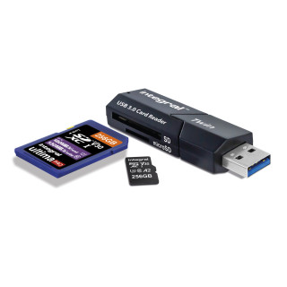 Integral INCRUSB3.0SDMSDV3 lecteur de carte mémoire USB 3.2 Gen 1 (3.1 Gen 1) Noir
