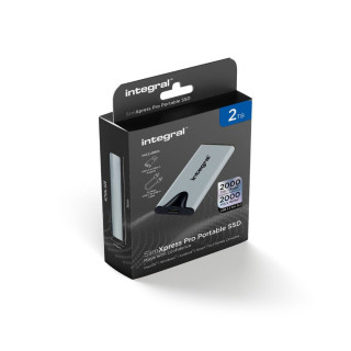 Integral SlimXpress Pro INSSD2TPORT3.2SLIMXS lecteur à circuits intégrés externe Technologie Thunderbolt 2 To USB Type-C USB