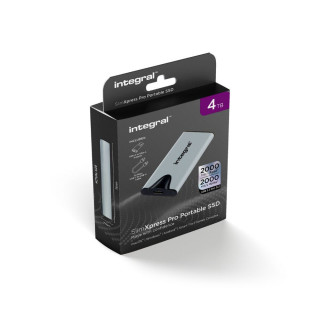 Integral SlimXpress Pro INSSD4TPORT3.2SLIMXS lecteur à circuits intégrés externe Technologie Thunderbolt 4 To USB Type-C USB