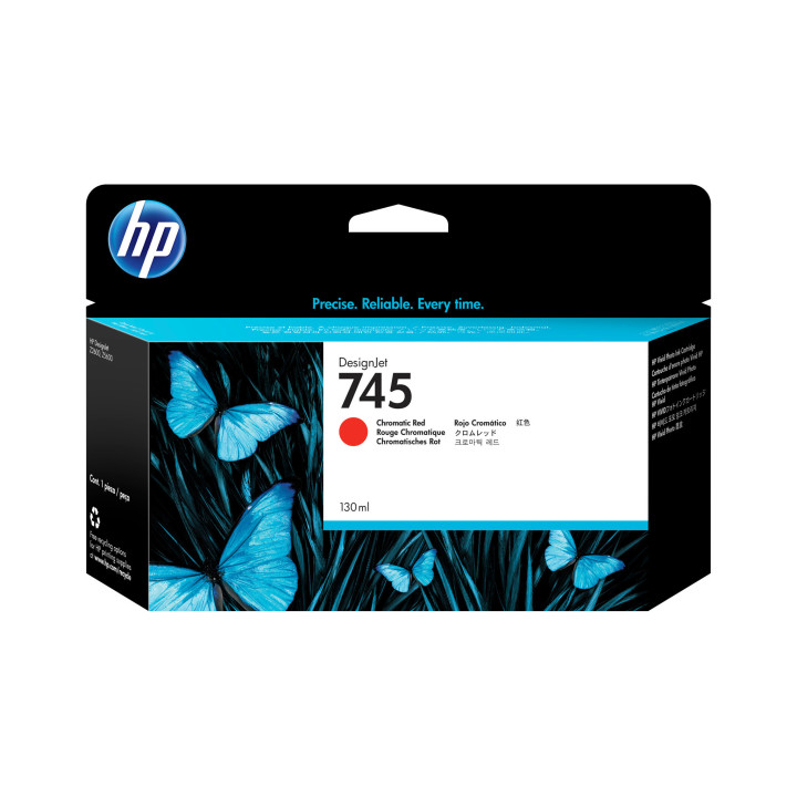 HP Cartouche d'encre DesignJet 745 rouge chromatique, 130 ml