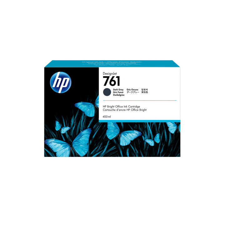 HP 761 cartouche d'encre DesignJet gris foncé, 400 ml
