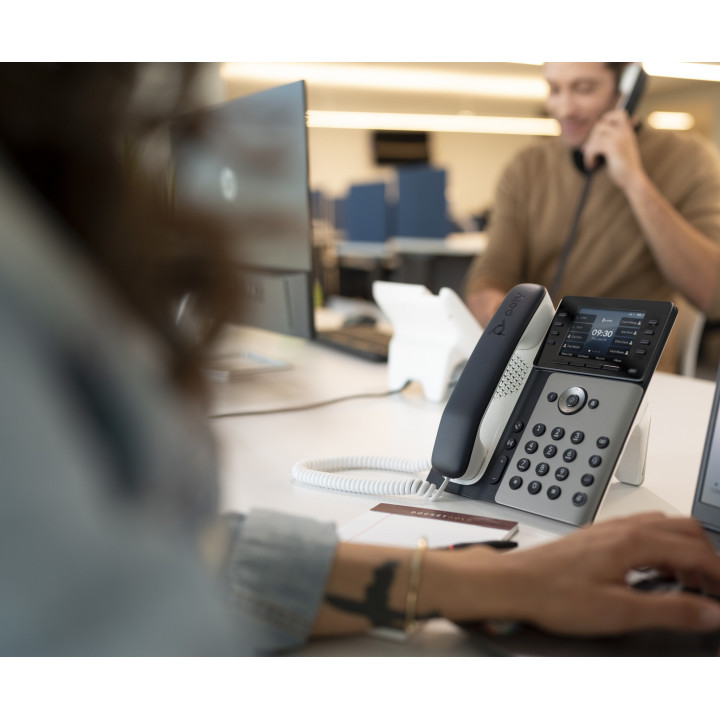 Poly Téléphone IP Edge E300 compatible PoE