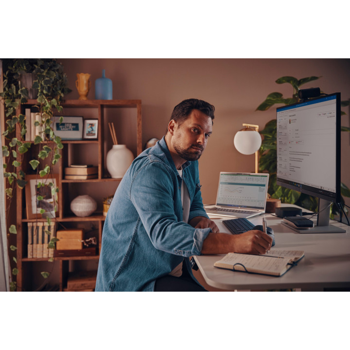 HP KBD 975 DUAL-MODE WL FR clavier RF sans fil + Bluetooth Noir