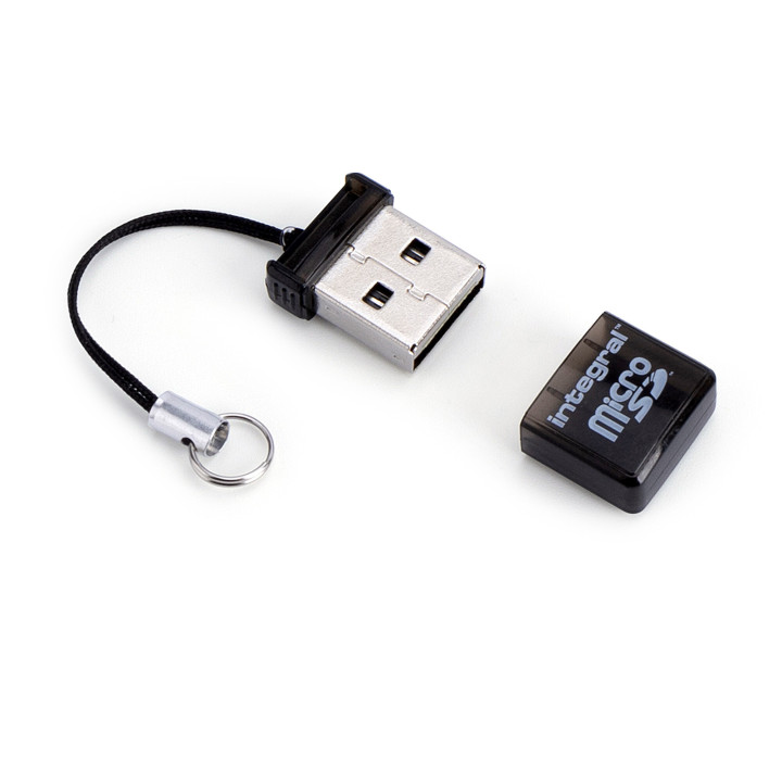 Integral INCRMSDMINIUSB lecteur de carte mémoire USB 2.0 Noir