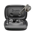 Poly Écouteurs noir charbon Voyager Free 60 UC M +adaptateur USB-C BT700 + étui de charge de base