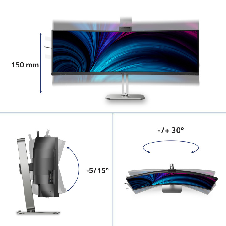 Philips 5000 series 49B2U5900CH/00 LED display 124 cm (48.8") 5120 x 1440 pixels Dual QHD LCD Noir