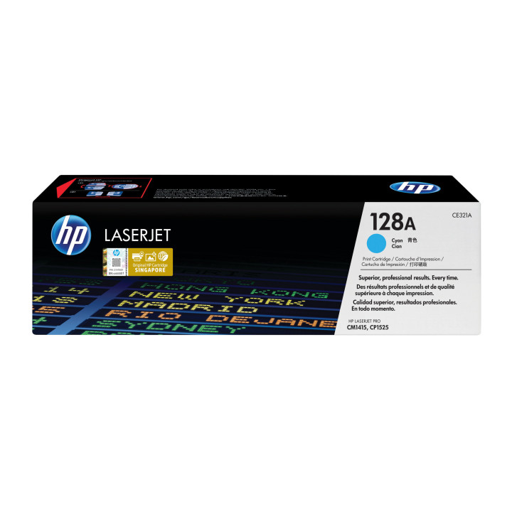 HP 128A toner LaserJet cyan authentique