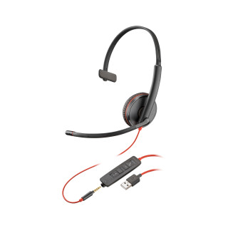 POLY Micro-casque monaural USB-A Blackwire 3215 (lot)