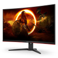 AOC G2 C32G2ZE/BK écran plat de PC 80 cm (31.5") 1920 x 1080 pixels Full HD LED Noir, Rouge