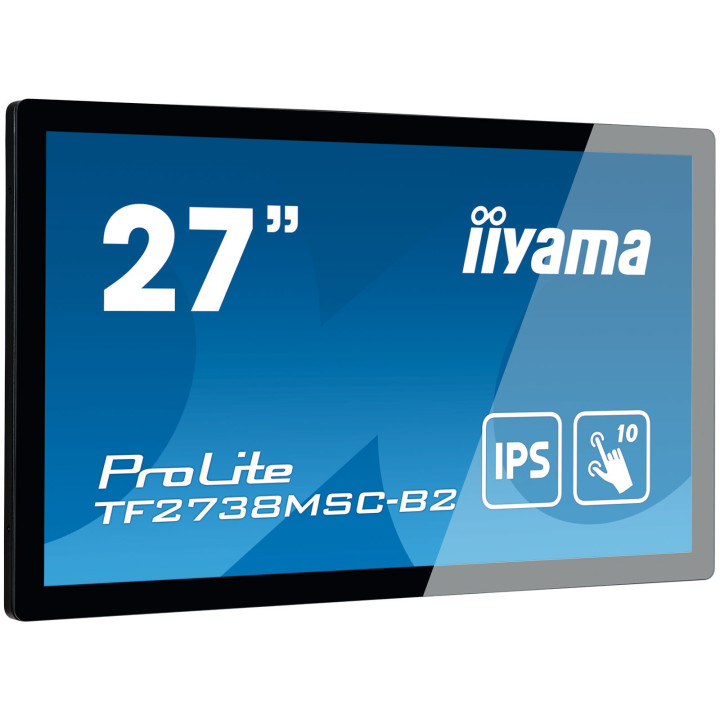 iiyama ProLite TF2738MSC-B2 écran plat de PC 68,6 cm (27") 1920 x 1080 pixels Full HD LED Écran tactile Multi-utilisateur Noi