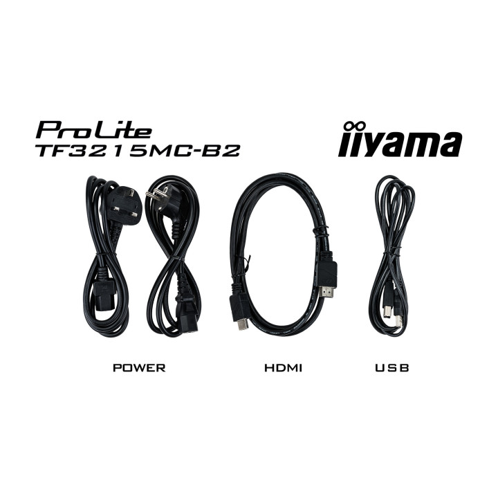 iiyama ProLite TF3215MC-B2 écran plat de PC 81,3 cm (32") 1920 x 1080 pixels Full HD LED Écran tactile Kiosque Noir