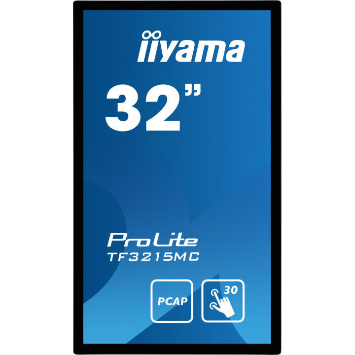 iiyama ProLite TF3215MC-B2 écran plat de PC 81,3 cm (32") 1920 x 1080 pixels Full HD LED Écran tactile Kiosque Noir
