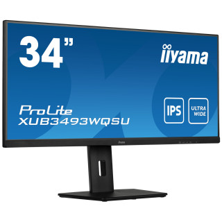 iiyama ProLite XUB3493WQSU-B5 écran plat de PC 86,4 cm (34") 3440 x 1440 pixels UltraWide Quad HD LED Noir