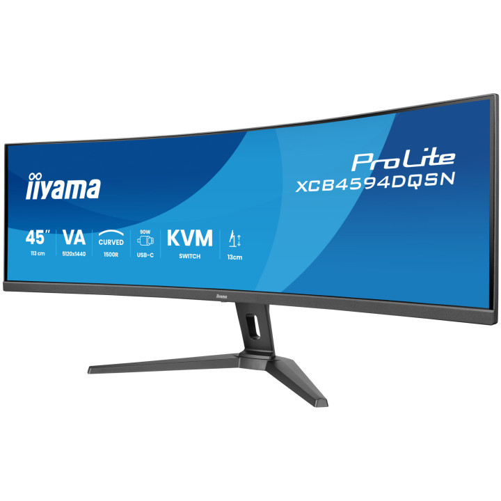 iiyama G-MASTER 45"LCD Curved Bus. UWQHD écran plat de PC 114,3 cm (45") 5120 x 1440 pixels Dual QHD LED Noir