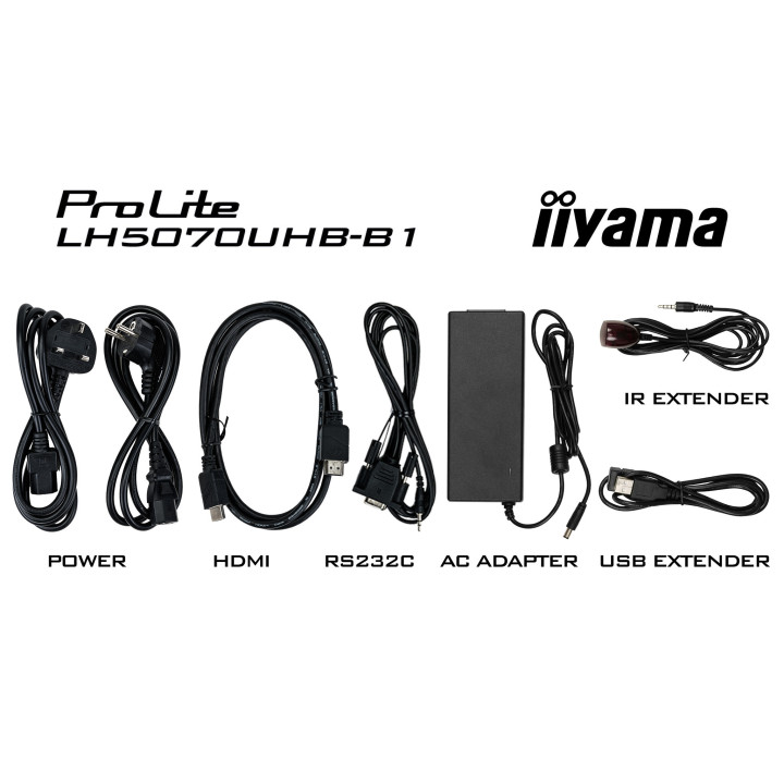 iiyama LH5070UHB-B1 Écran d'affichage dynamique Écran plat de signalisation numérique 125,7 cm (49.5") VA 700 cd/m² 4K Ultr