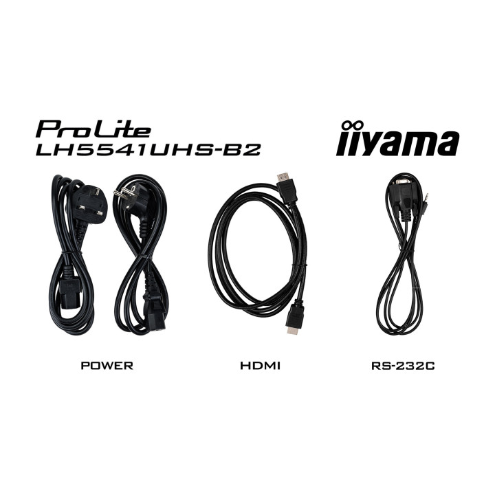 iiyama LH5541UHS-B2 Écran d'affichage dynamique En forme de kiosk 138,7 cm (54.6") LCD 500 cd/m² 4K Ultra HD Noir Intégré d