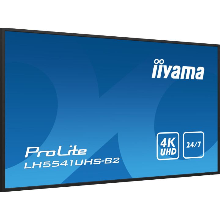 iiyama LH5541UHS-B2 Écran d'affichage dynamique En forme de kiosk 138,7 cm (54.6") LCD 500 cd/m² 4K Ultra HD Noir Intégré d