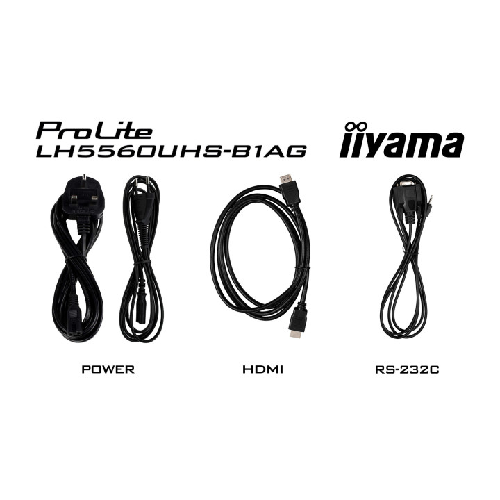 iiyama LH5560UHS-B1AG Écran d'affichage dynamique Carte A numérique 139,7 cm (55") LED Wifi 500 cd/m² 4K Ultra HD Noir Inté
