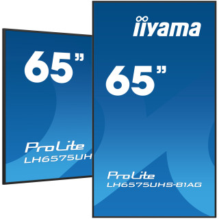 iiyama ProLite Écran plat de signalisation numérique 163,8 cm (64.5") LCD Wifi 500 cd/m² 4K Ultra HD Noir Intégré dans le 