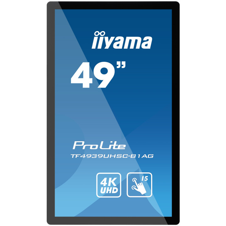 iiyama ProLite TF4939UHSC-B1AG écran plat de PC 124,5 cm (49") 3840 x 2160 pixels 4K Ultra HD LED Écran tactile Multi-utilisa