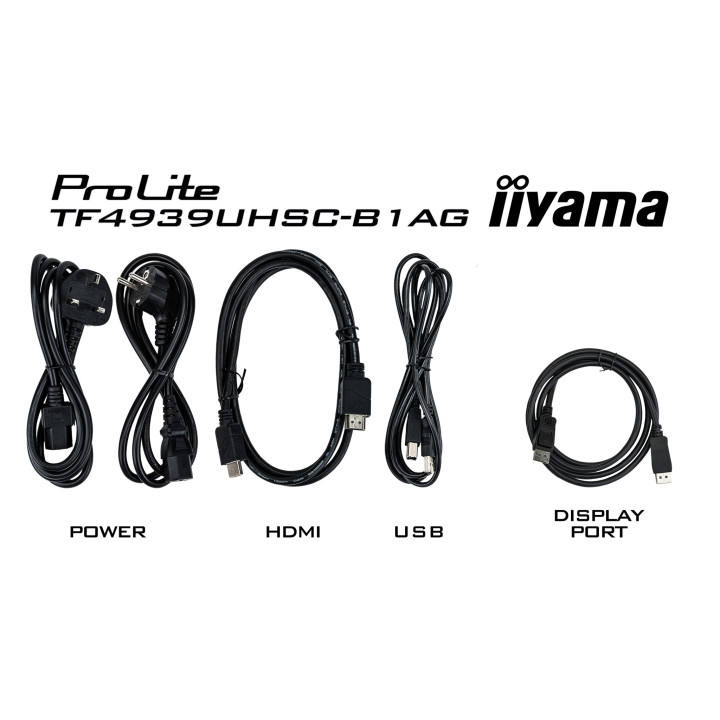 iiyama ProLite TF4939UHSC-B1AG écran plat de PC 124,5 cm (49") 3840 x 2160 pixels 4K Ultra HD LED Écran tactile Multi-utilisa