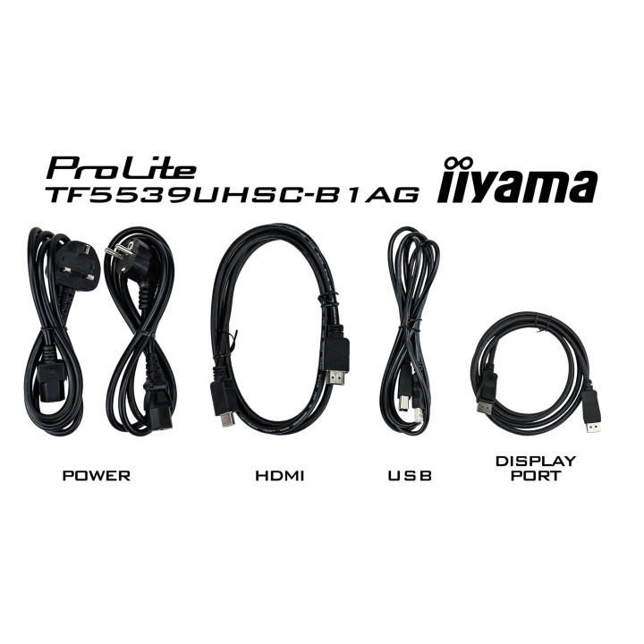 iiyama ProLite TF5539UHSC-B1AG écran plat de PC 139,7 cm (55") 3840 x 2160 pixels 4K Ultra HD LED Écran tactile Multi-utilisa