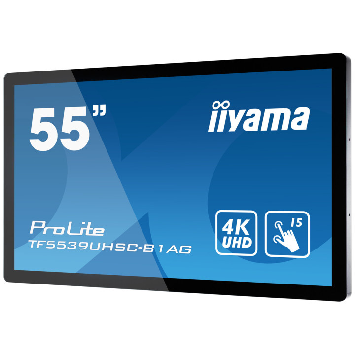 iiyama ProLite TF5539UHSC-B1AG écran plat de PC 139,7 cm (55") 3840 x 2160 pixels 4K Ultra HD LED Écran tactile Multi-utilisa
