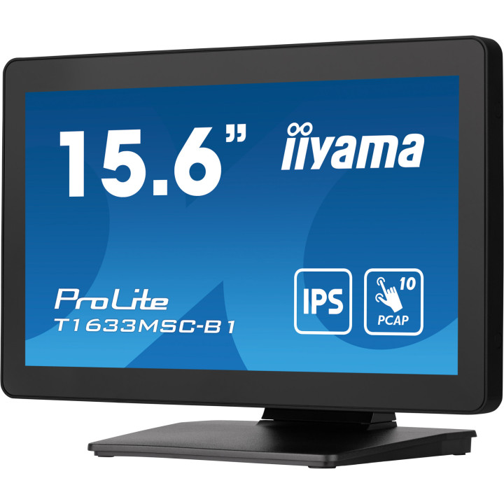 iiyama ProLite T1633MSC-B1 écran plat de PC 39,6 cm (15.6") 1920 x 1080 pixels Full HD LCD Écran tactile Noir