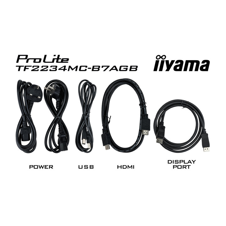 iiyama ProLite TF2234MC-B7AGB écran plat de PC 54,6 cm (21.5") 1920 x 1080 pixels Full HD LED Écran tactile Multi-utilisateur