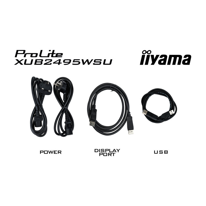 iiyama ProLite XUB2495WSU-B7 écran plat de PC 61 cm (24") 1920 x 1200 pixels 4K Ultra HD LED Noir