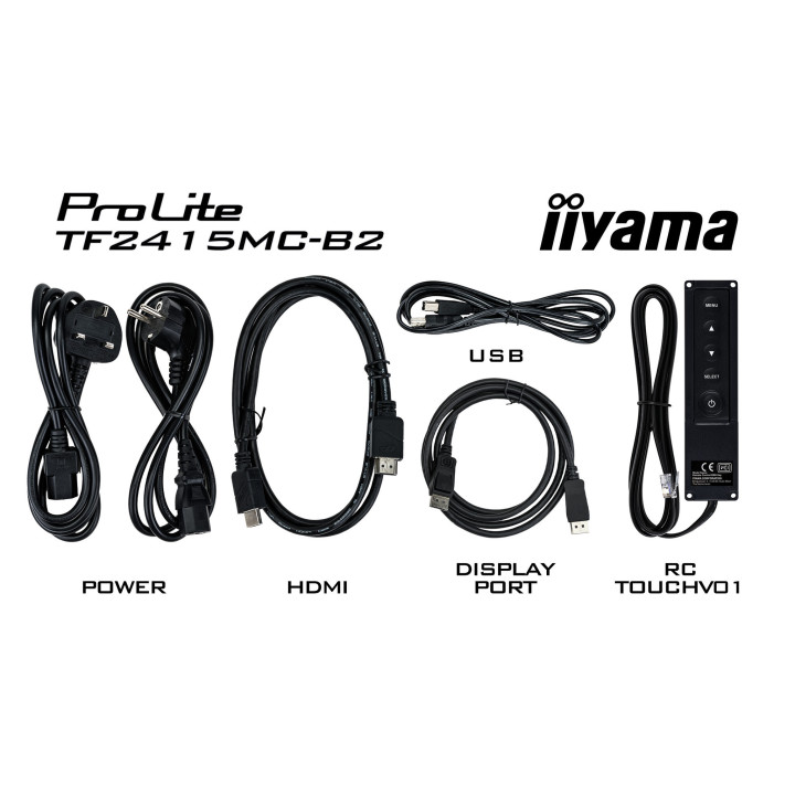 iiyama ProLite TF2215MC-B2 écran plat de PC 54,6 cm (21.5") 1920 x 1080 pixels Full HD LED Écran tactile Multi-utilisateur No