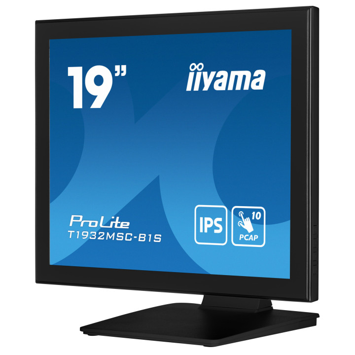 iiyama ProLite T1932MSC-B1S écran plat de PC 48,3 cm (19") 1280 x 1024 pixels Full HD LED Écran tactile Dessus de table Noir