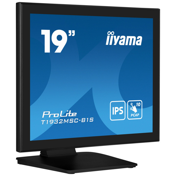 iiyama ProLite T1932MSC-B1S écran plat de PC 48,3 cm (19") 1280 x 1024 pixels Full HD LED Écran tactile Dessus de table Noir